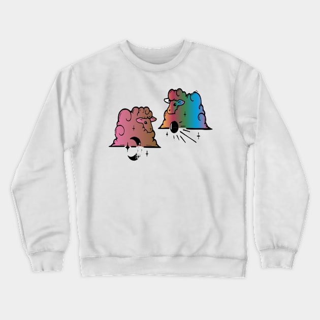 sheep clouds Crewneck Sweatshirt by lazykitty